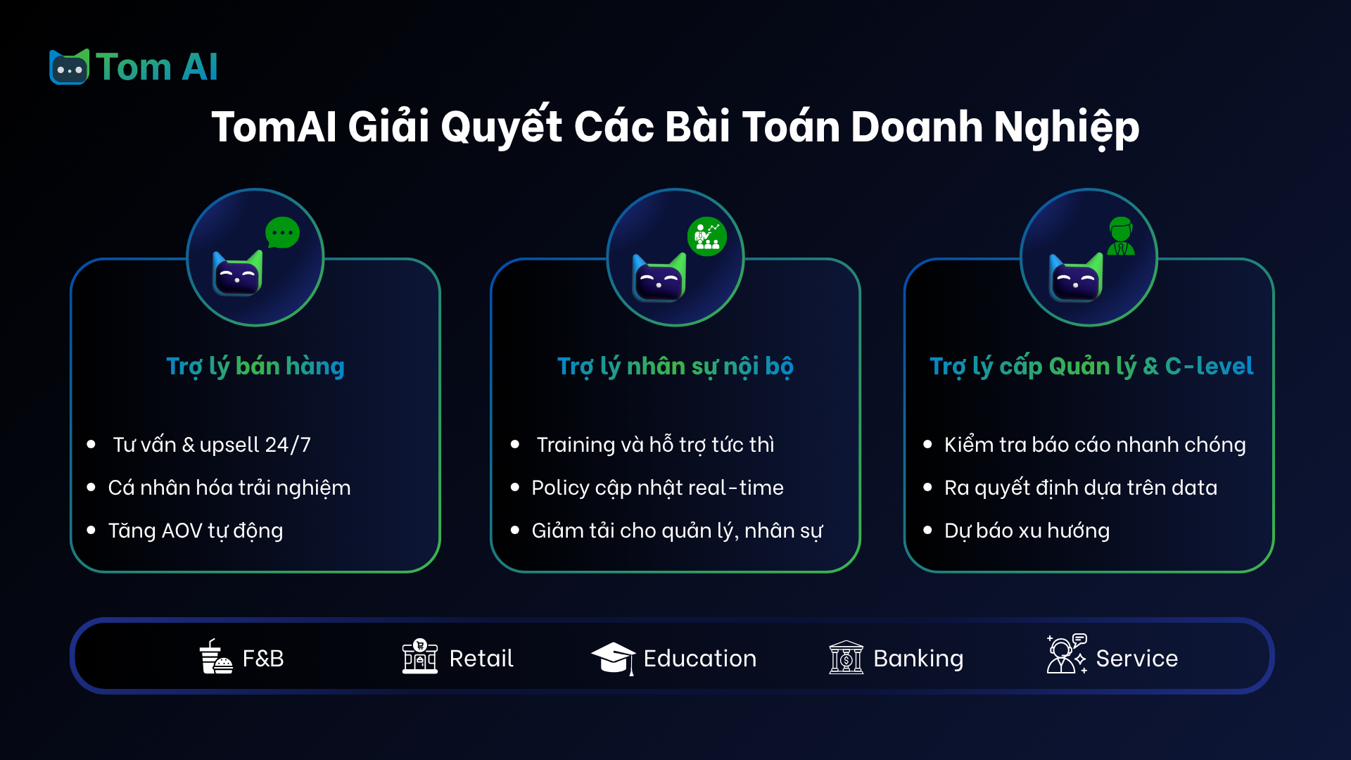 TomAI Giải Quyết Các Bài Toán Doanh Nghiệp