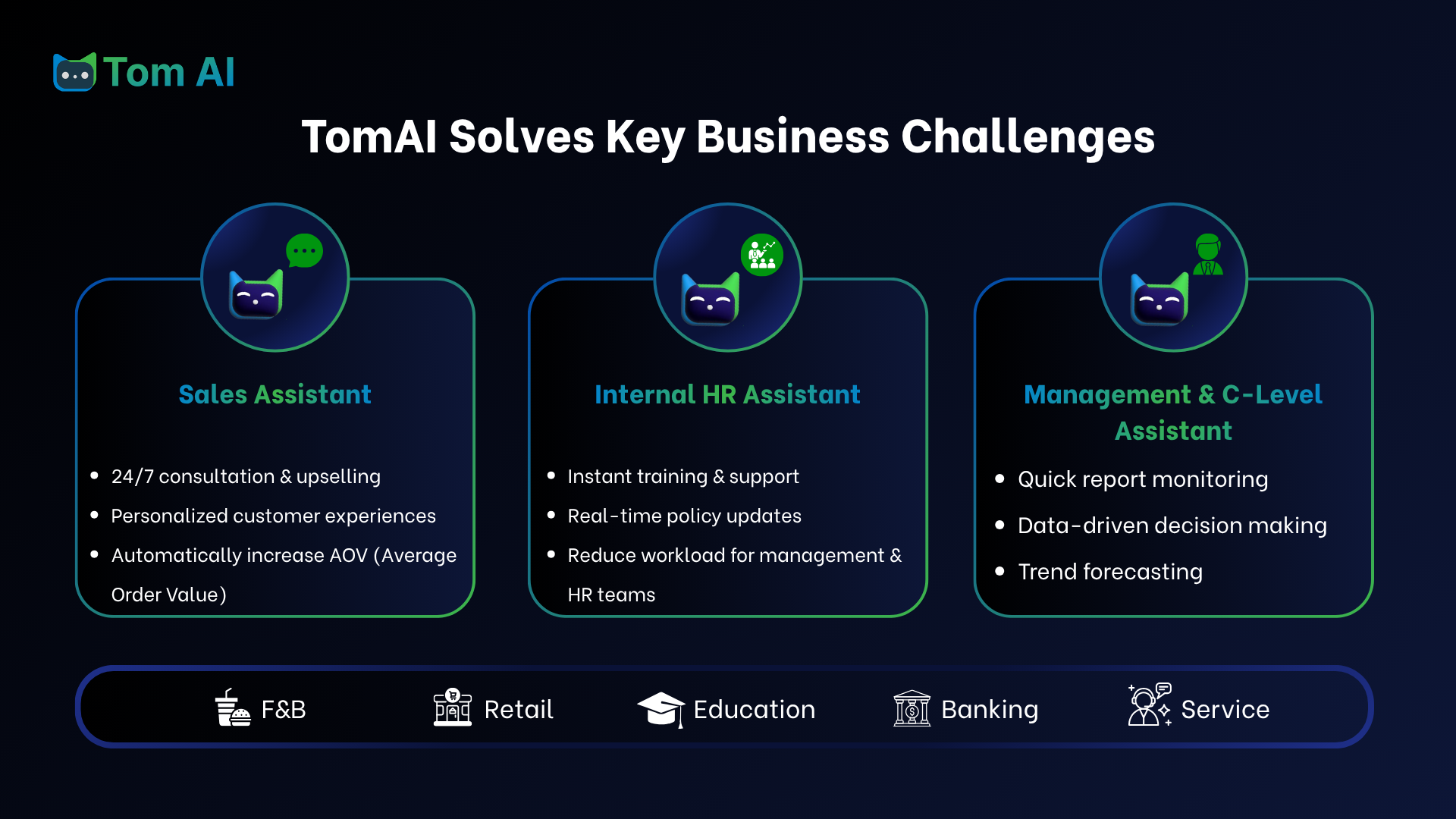 TomAI Solves Key Business Challenges