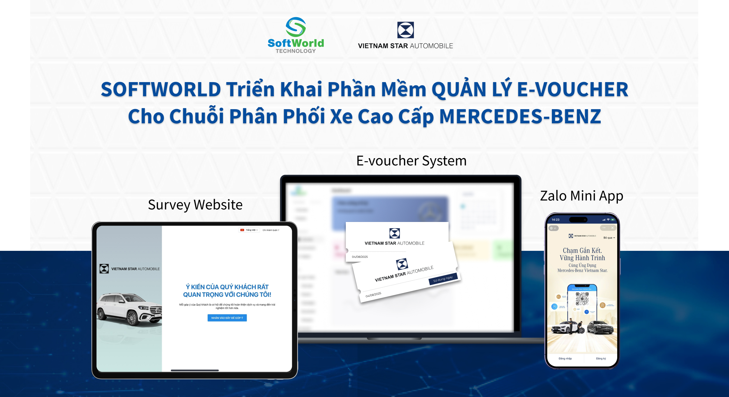 softworld trien khai phan mem quan ly e voucher mercedes benz