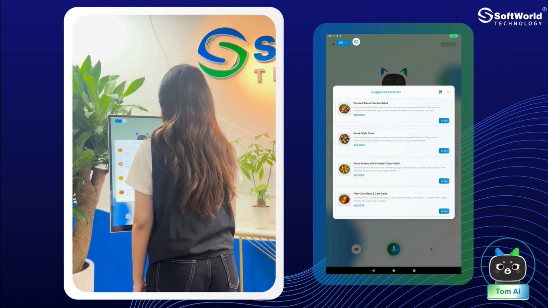 Order trên kiosk tích hợp AI giúp vận hành mượt mà