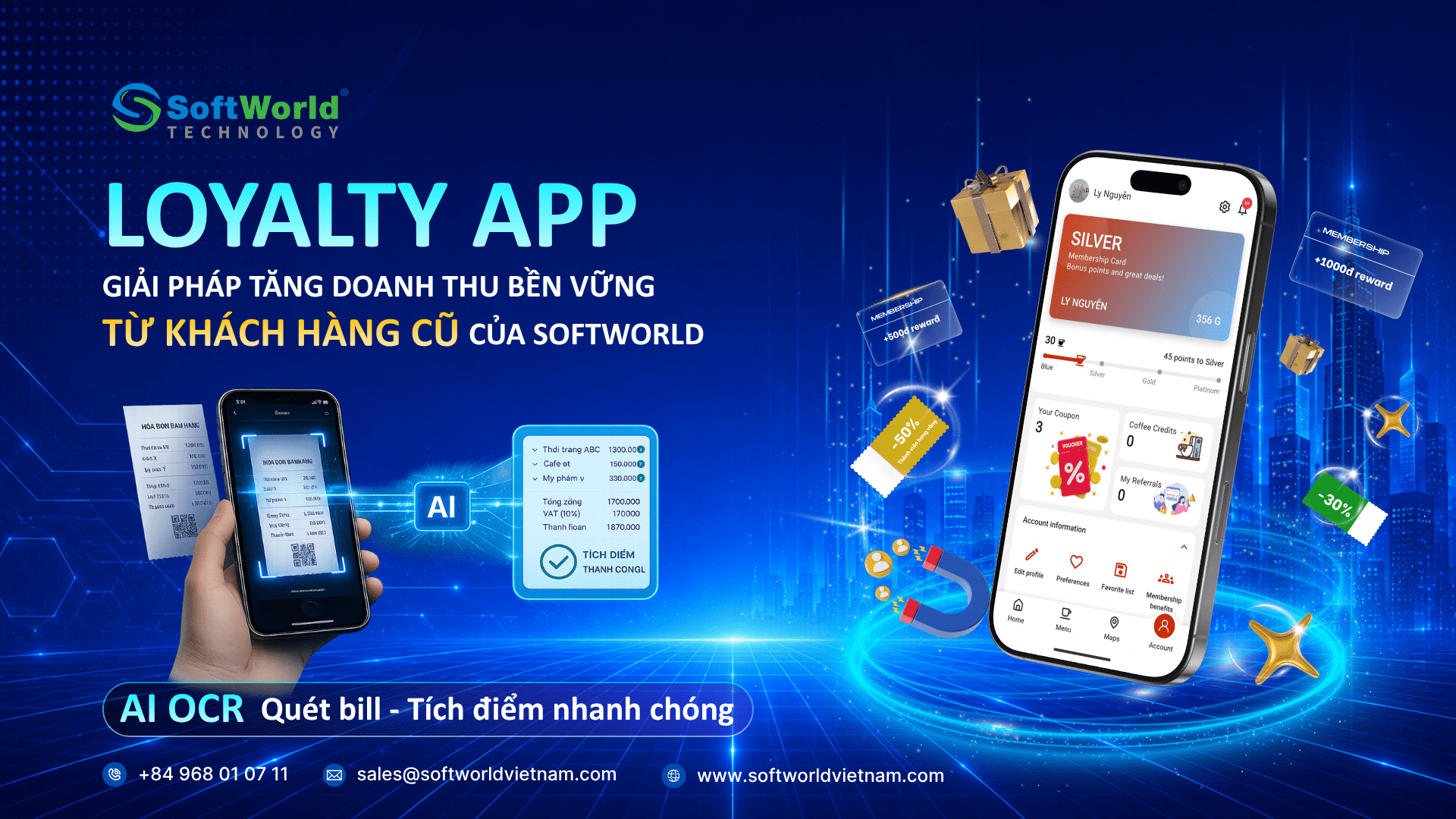 Loyalty App – Giải Pháp Tăng Doanh Thu Bền Vững Từ Khách Hàng Cũ Của SoftWorld