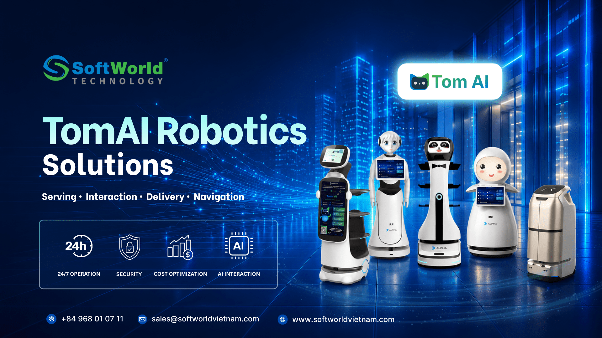 AI Robots for Businesses – Smart TomAI Robotics Solutions by SoftWorld